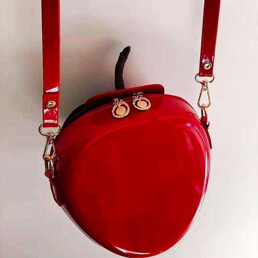 Cute Apple-Shaped Crossbody Bag – Fashion Cartoon Mini Purse - Picture 3 of 6